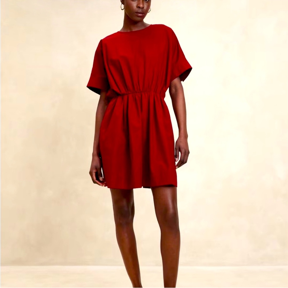 Banana Republic | Poplin Mini Dress, Red